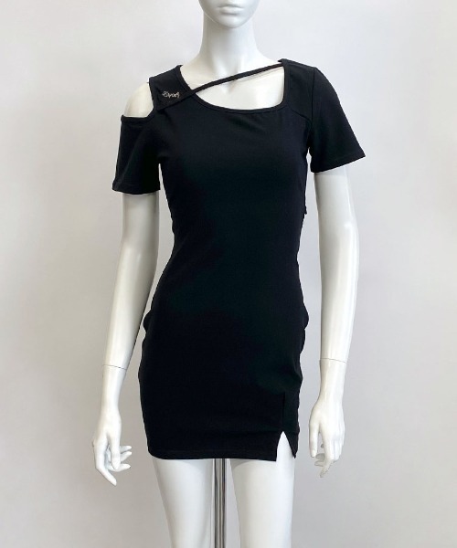 「Riff」 半袖ワンピース M ブラック レディース_画像6