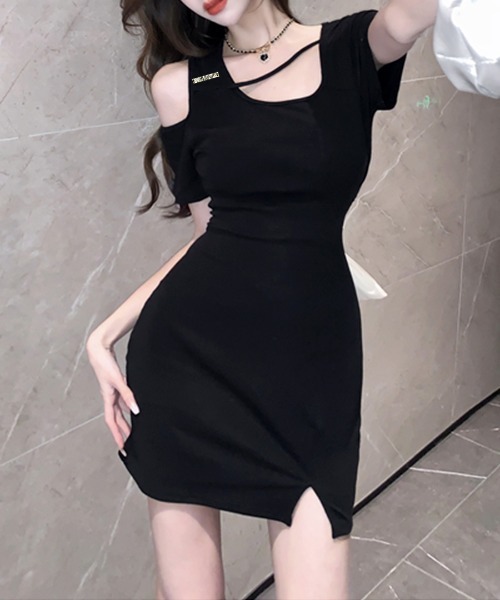 「Riff」 半袖ワンピース M ブラック レディース_画像8