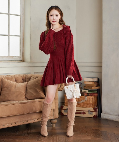 one after another NICE CLAUP ワンピース 「HolidayCollection」肩