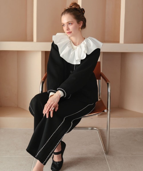 DONOBAN（ドノバン） スラックス パンツ スカラップブレードレース