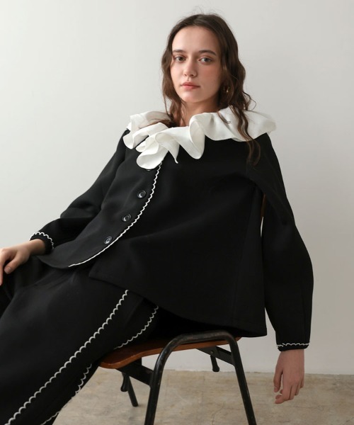 DONOBAN（ドノバン） スラックス パンツ スカラップブレードレース