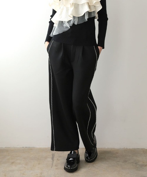 DONOBAN（ドノバン） スラックス パンツ スカラップブレードレース