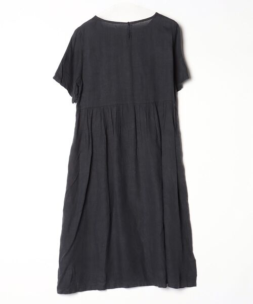 「fog linen work」 半袖ワンピース - ブラック レディース_画像2