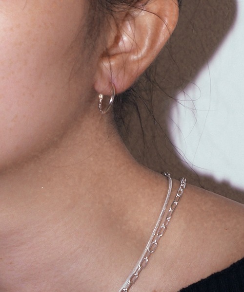 whoseA（フーシー） ピアス 「silver925」Neat Hoop Pierce15mm