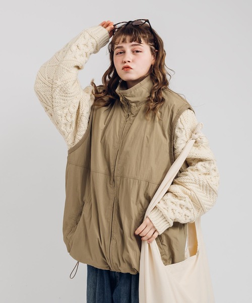 「MUHET」 ベスト X-LARGE ライトグレー レディース_画像5