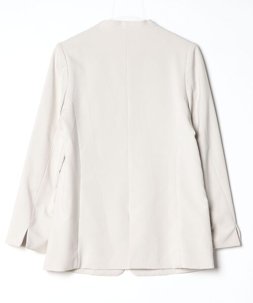 「RANAN」 ノーカラージャケット M ベージュ系その他 レディース_画像2