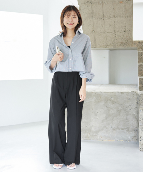 「SLOBE IENA」 長袖シャツ FREE チャコールグレー レディース_画像2