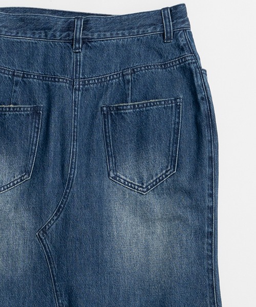 ジーンズ デニム デニムパンツ Layered Skirt Denim Pants/レイヤードスカートデニムパンツ レディース_19