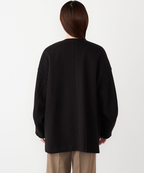 めぐ【新品タグ付】23区　ボアジャージーノーカラーコート　38 ノーカラーボアコート | MICHEL KLEIN (Women)/ミッシェルクラン