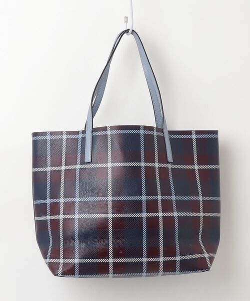 kate spade new york」 チェック柄トートバッグ - レッド レディース