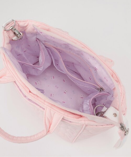 mezzo piano ベビー 「メゾピアノママ」ウサギアップリケ2wayトート