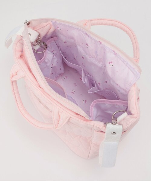 mezzo piano ベビー 「メゾピアノママ」ウサギアップリケ2wayトート