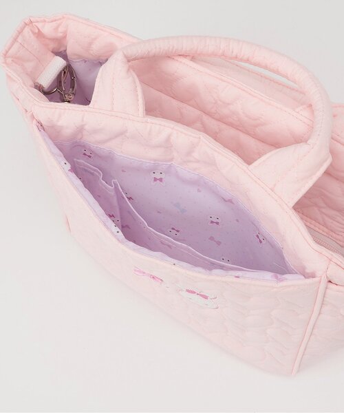 mezzo piano ベビー 「メゾピアノママ」ウサギアップリケ2wayトート