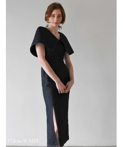 「Katrin TOKYO」 ノースリーブワンピース S インディゴブルー レディース_画像7