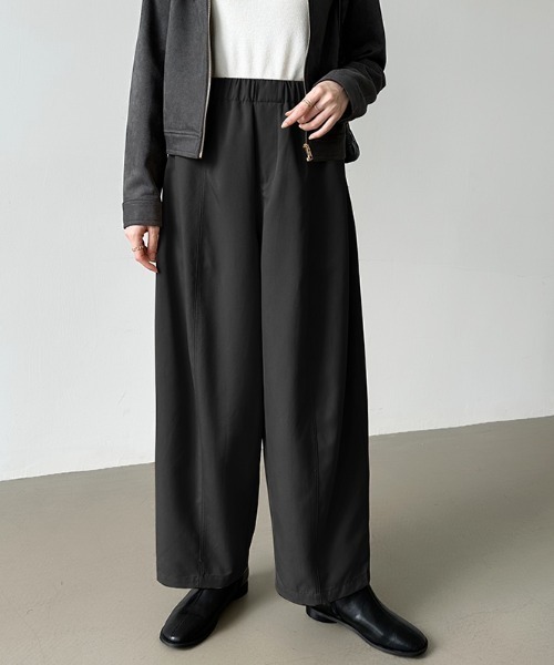 「COCOMOMO」 イージーパンツ M ブラック レディース_画像8