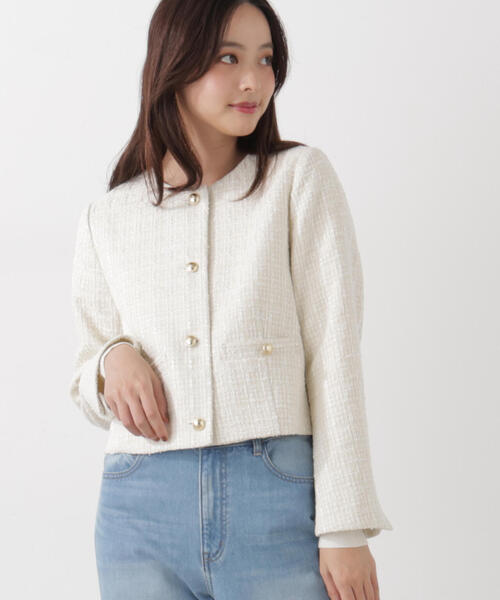 【新品未使用】プロポーションボディドレッシング　ツイードジャケット PROPORTION BODY DRESSING（プロポーションボディドレッシング