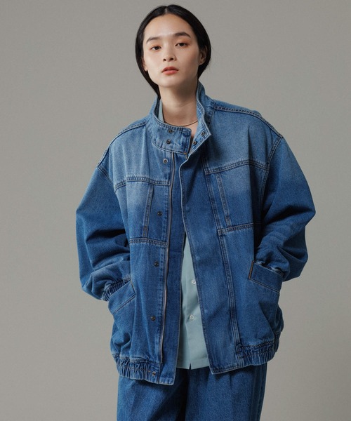 ADAM ET ROPE'（アダムエロペ） デニムジャケット gジャン ブリーチ