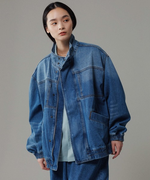 ADAM ET ROPE'（アダムエロペ） デニムジャケット gジャン ブリーチ