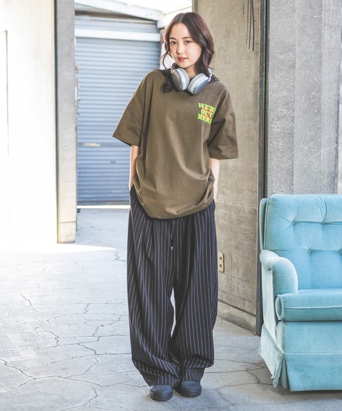 「PBLIM」 半袖Tシャツ LARGE ブラック レディース_画像5