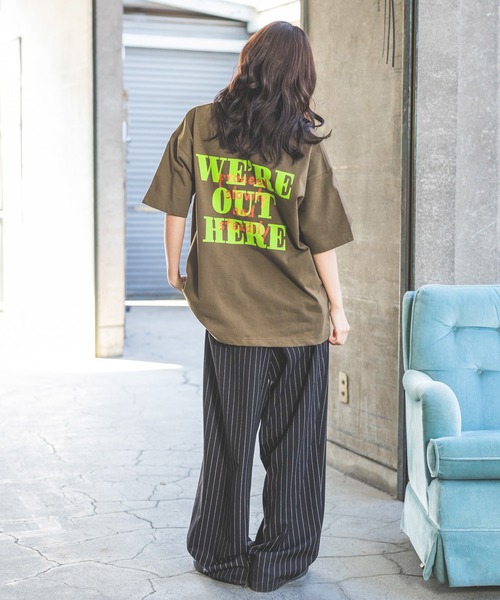 「PBLIM」 半袖Tシャツ LARGE ブラック レディース_画像6