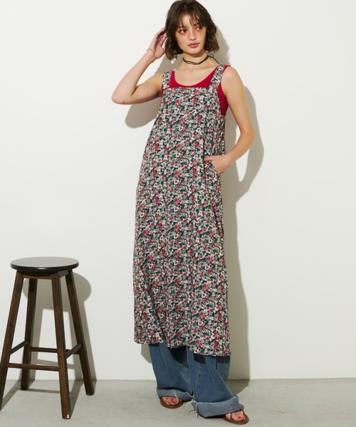 「Unitage」 キャミソールワンピース FREE ネイビー レディース_画像4