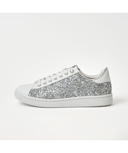 「+diana」 ローカットスニーカー 23.5cm シルバー レディース_画像2