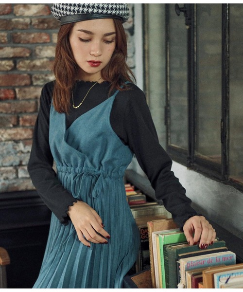 「CHILLE」 サロペットスカート FREE ブルー レディース_画像3