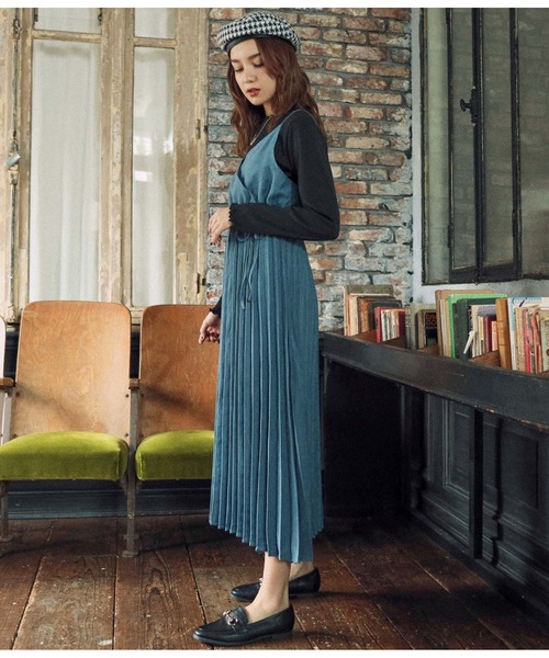 「CHILLE」 サロペットスカート FREE ブルー レディース_画像4