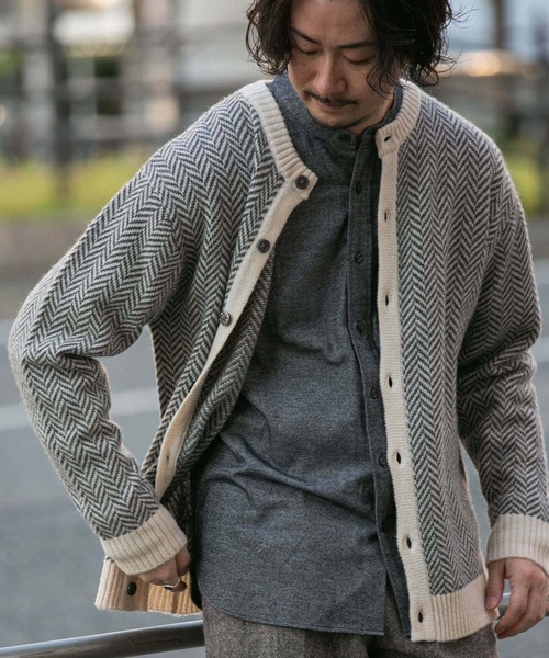 「URBAN RESEARCH ROSSO MEN」 ニットカーディガン X-LARGE ブラック メンズ_画像2