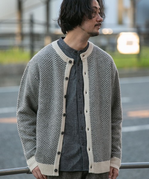 「URBAN RESEARCH ROSSO MEN」 ニットカーディガン X-LARGE ブラック メンズ_画像4