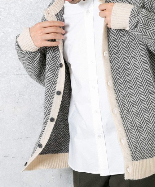 「URBAN RESEARCH ROSSO MEN」 ニットカーディガン X-LARGE ブラック メンズ_画像7