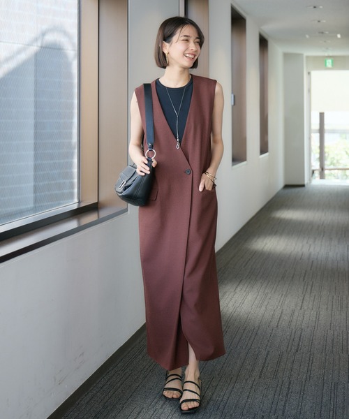 「KATHARINE ROSS」 「CLOCHE」サロペットスカート MEDIUM ブラウン レディース_画像2