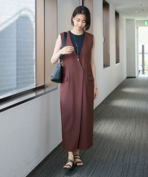 「KATHARINE ROSS」 「CLOCHE」サロペットスカート MEDIUM ブラウン レディース_画像3