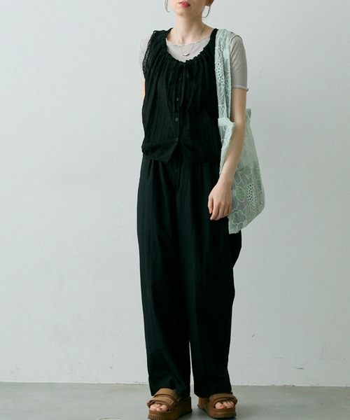 「Crisp」 イージーパンツ FREE イエロー レディース_画像7