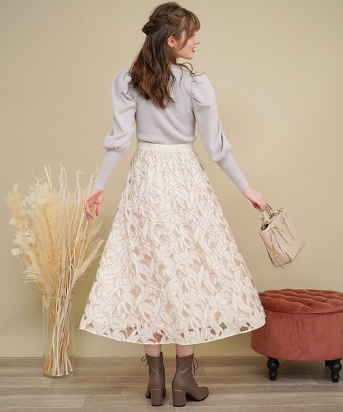 「NOELA」 フレアスカート S ベージュ レディース_画像5