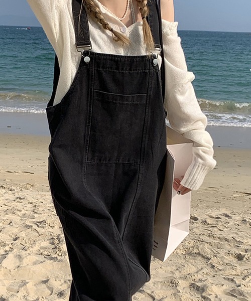 「DAY CLOSET」 サロペットスカート L ライトブルー レディース_画像9