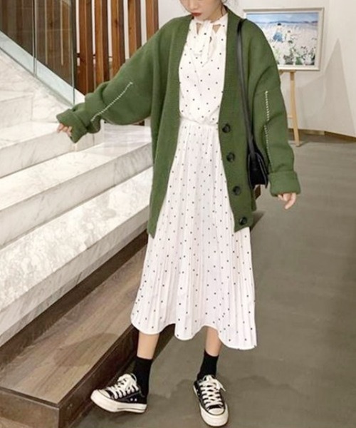 「Amulet」 ニットカーディガン FREE グレー レディース_画像5