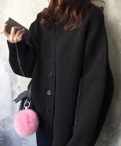 「Amulet」 ニットカーディガン FREE グレー レディース_画像9