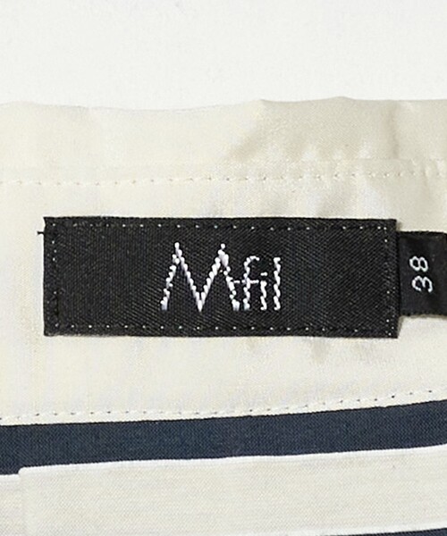 M.Fil（エムフィル） ブラウス シャツ 「M・fil」ボーダー スキッパー