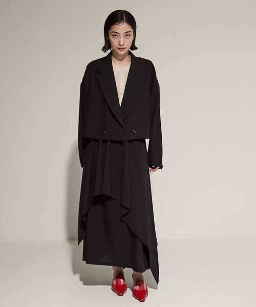 「UJOH」 テーラードジャケット 2 グレー レディース_画像2