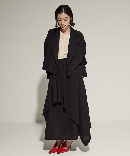 「UJOH」 テーラードジャケット 2 グレー レディース_画像3