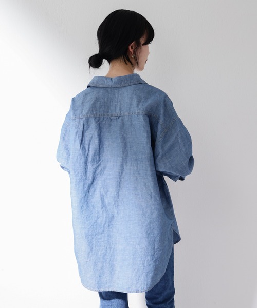 「SHENERY」 長袖シャツ FREE ブルー レディース_画像2