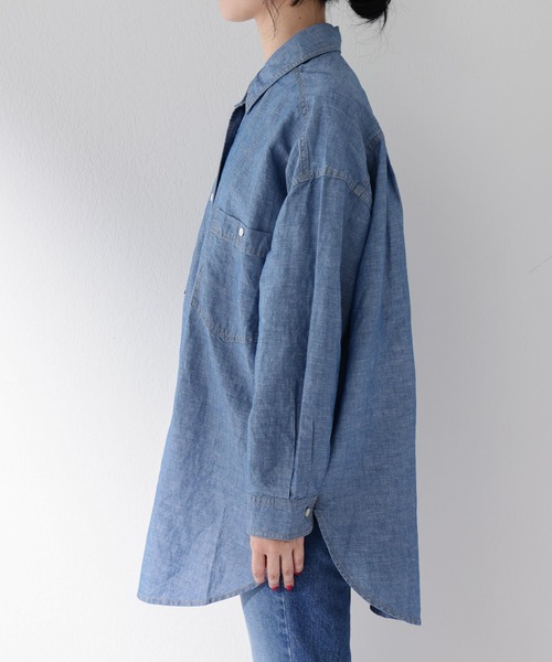 「SHENERY」 長袖シャツ FREE ブルー レディース_画像4