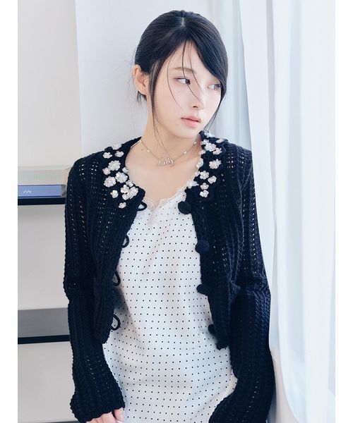 ❤️L.B CANDY STOCK ビジュー ニット LILY BROWN（リリーブラウン） SALE50%OFF リリー ブラウン トップス