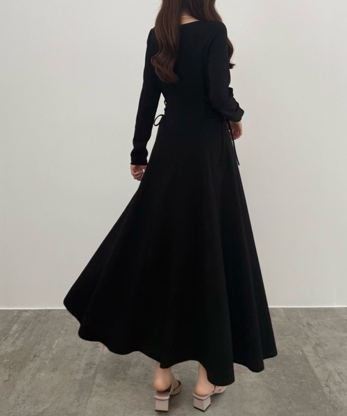 「CENEA」 長袖ワンピース MEDIUM チャコール レディース_画像3