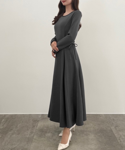 「CENEA」 長袖ワンピース MEDIUM チャコール レディース_画像7