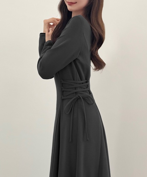 「CENEA」 長袖ワンピース MEDIUM チャコール レディース_画像9