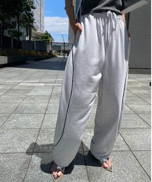 「AIC.」 イージーパンツ FREE チャコールグレー レディース_画像3