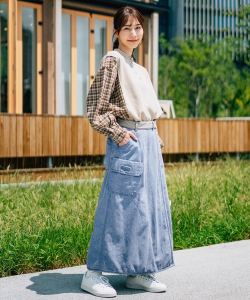 「KRIFF MAYER Lady's Collection」 デニムスカート MEDIUM ブラック レディース_画像3