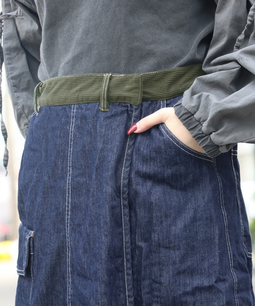 「KRIFF MAYER Lady's Collection」 デニムスカート MEDIUM ブラック レディース_画像6